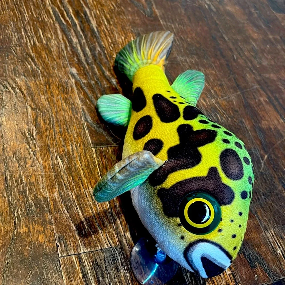 Pufferfish suction cup stuffed friend like new